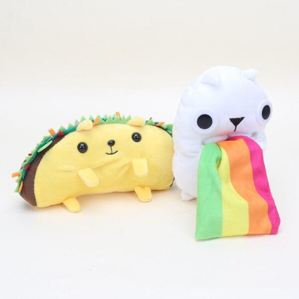 Peluche Chat Ralphing arc-en-ciel