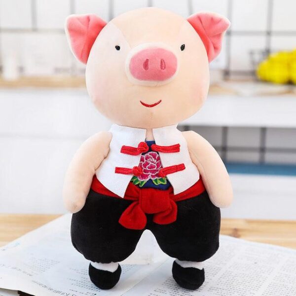 Jouets en peluche cochon mignon qui se transforme en lapin grenouille