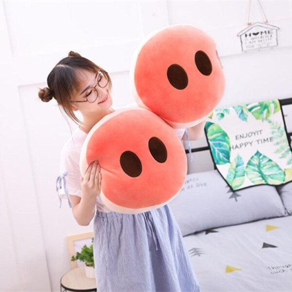 Oreiller en coton doux et mignon en forme de nez de cochon pour dormir avec des jouets en peluche