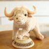 Peluche vache à longues cornes