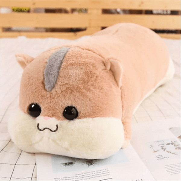 Oreiller en peluche long hamster