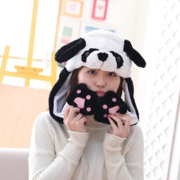 Chapeaux en peluche licorne, cochon et panda
