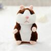 Peluche poupée hamster parlante