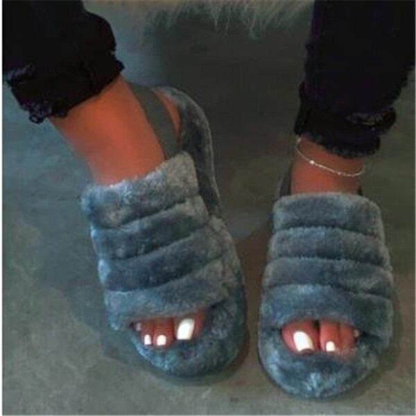 Chaussons en peluche taille plus à fond épais