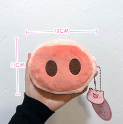 Sac en peluche à museau de cochon