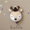 Poupée en peluche éléphant chien cheval rhinocéros tête de buffle murale artwork décor