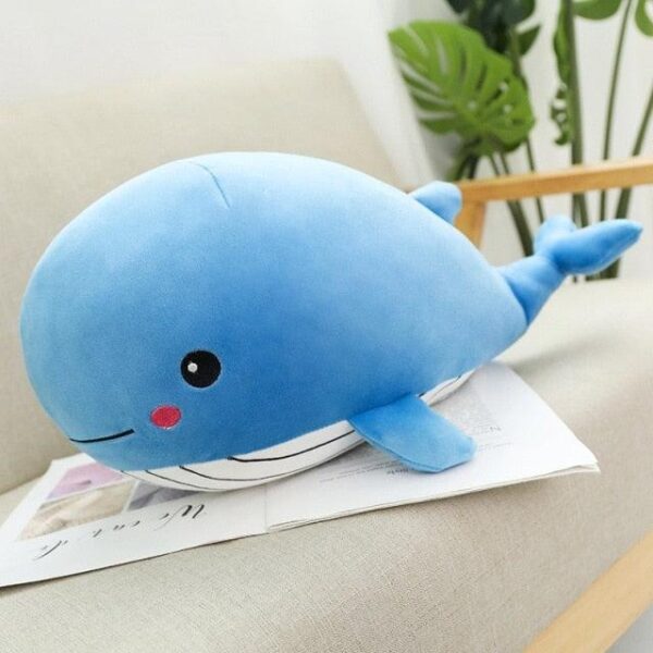 Oreiller en peluche baleine