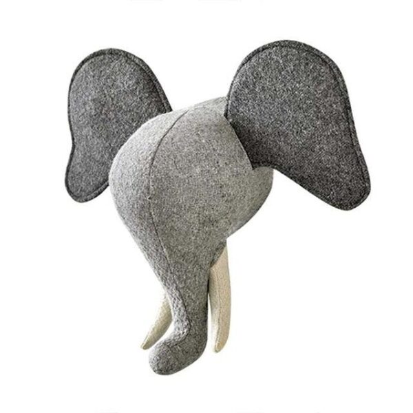 Poupée en peluche éléphant chien cheval rhinocéros tête de buffle murale artwork décor