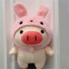 Jouets en peluche cochon mignon qui se transforme en lapin grenouille