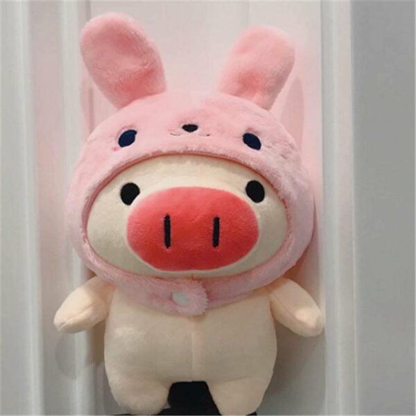 Jouets en peluche cochon mignon qui se transforme en lapin grenouille