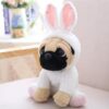 Adorable poupée chiot carlin en peluche
