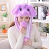 Chapeaux en peluche licorne, cochon et panda