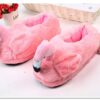 Chaussons en peluche Flamant