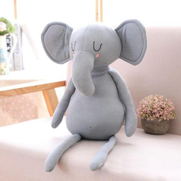 Oreiller Eléphant Lapin pour Bébé Fille Animal en Peluche