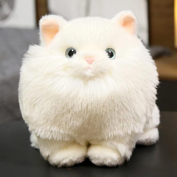Adorable chat à crinière floue en peluche