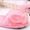 Chaussons en peluche Flamant