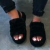 Chaussons en peluche taille plus à fond épais