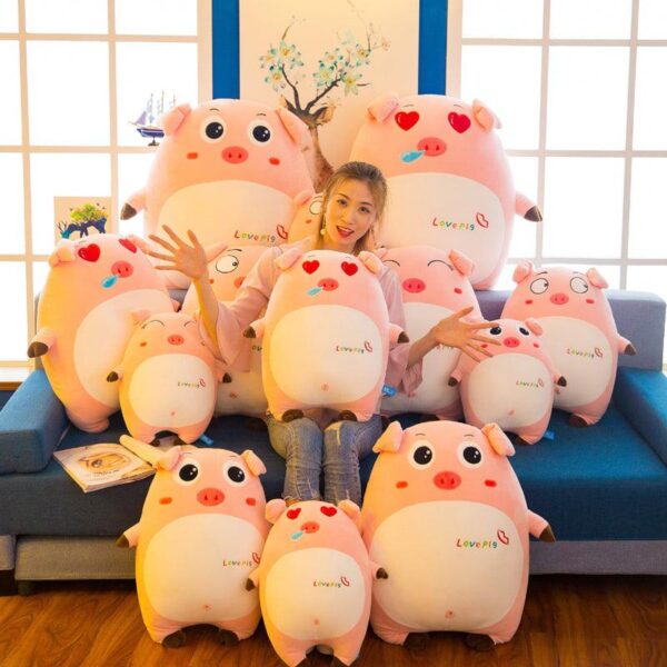 Peluches Cochon d'expression amusante