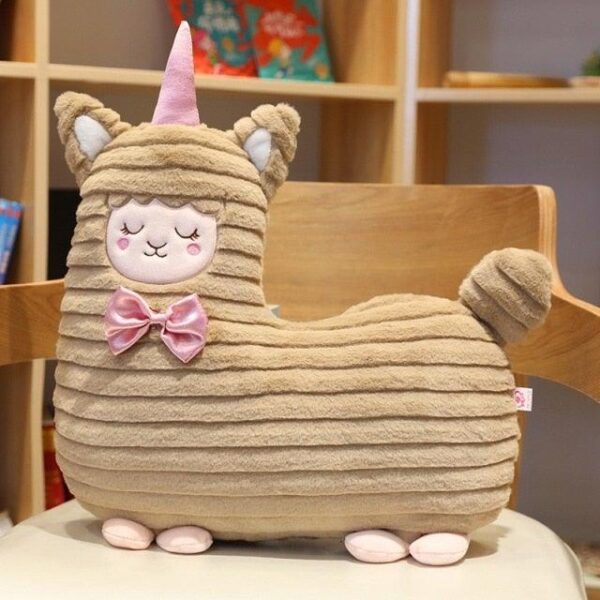 Peluche lama licorne nœud papillon