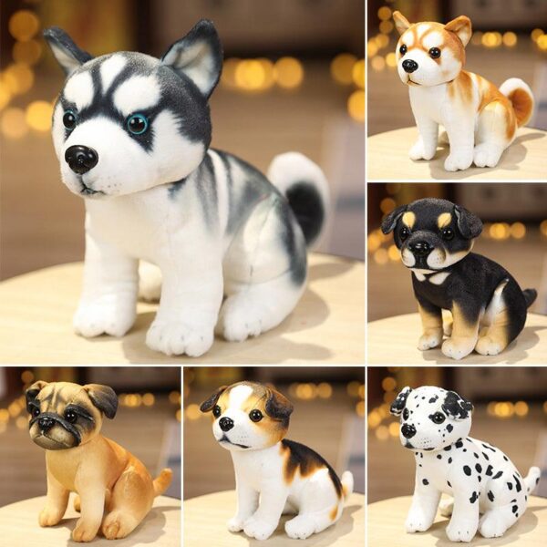 Animaux en peluche chiens mignons