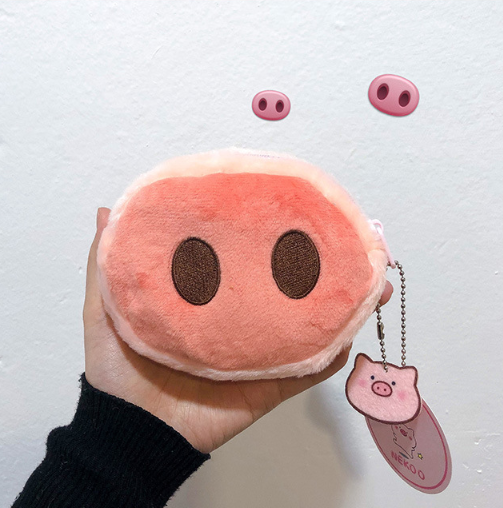 Sac en peluche à museau de cochon