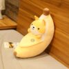 Jouet peluche créatif en forme de cochon qui pèle les bananes