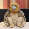 Peluche singe doré réaliste assis