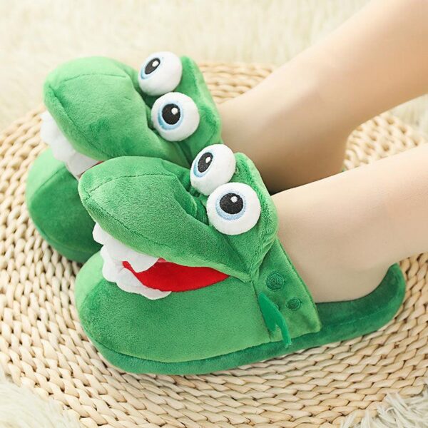 863889afafc7f1279de4630c1690f74b_db016054-5b4c-4be8-bcd6-ffb05d763826.jpg Chausson coton crocodile bouche bouger peluche mignonne