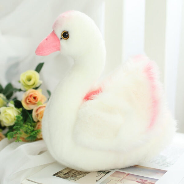 Peluche cygne noir et blanc