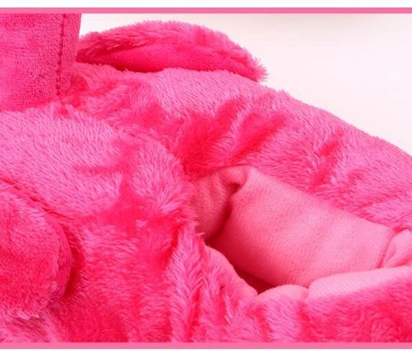 Chaussons en peluche Flamant