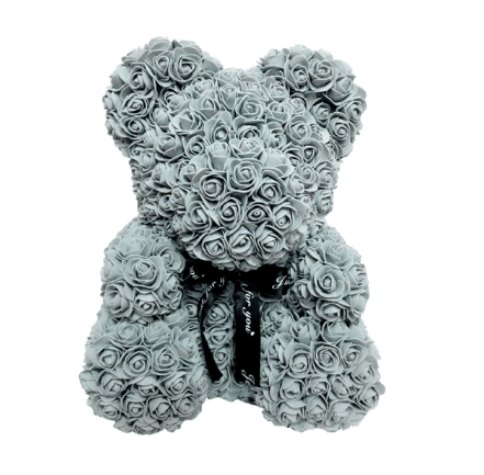 Ours en roses gris