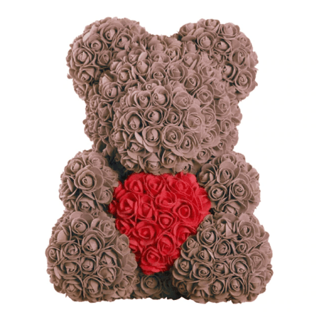 Ours en roses marron