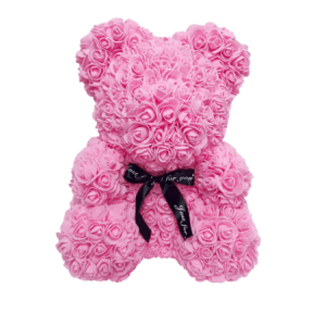 Ours en roses rose