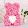 Ourson en roses rose et blanc