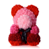 Ours en roses rouge et rose
