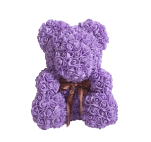 Ours en roses violet