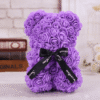 Ourson en roses violet