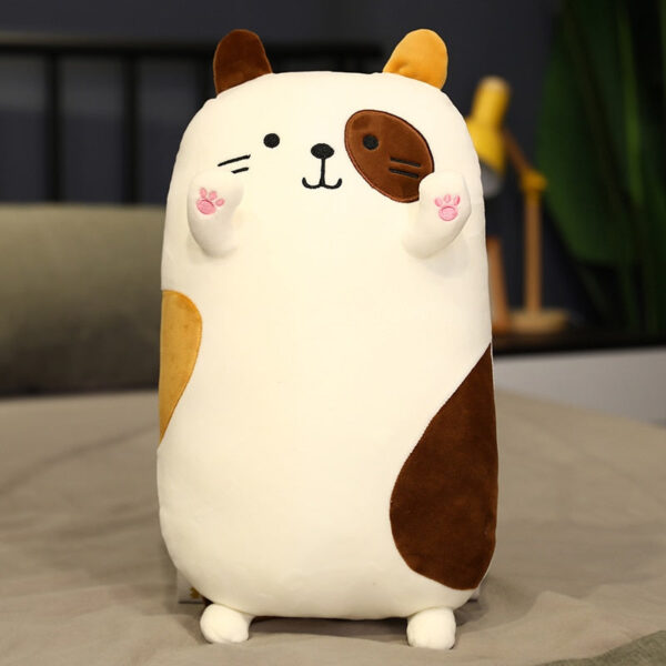Peluche chat calicot multicolore