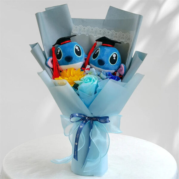 Anime My Melody Plush Toy Cinnamoroll Teddy Bear Cartoon Flower Bouquet Valentine's Day Christmas Birthday Holiday Gifts