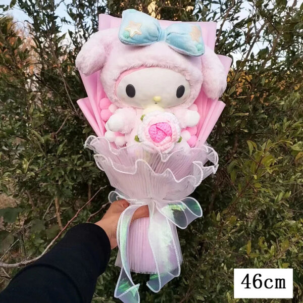 Bouquet de peluches Kuromi,  My Melody, Hello Kitty, Cinnamoroll Sanrio Anime