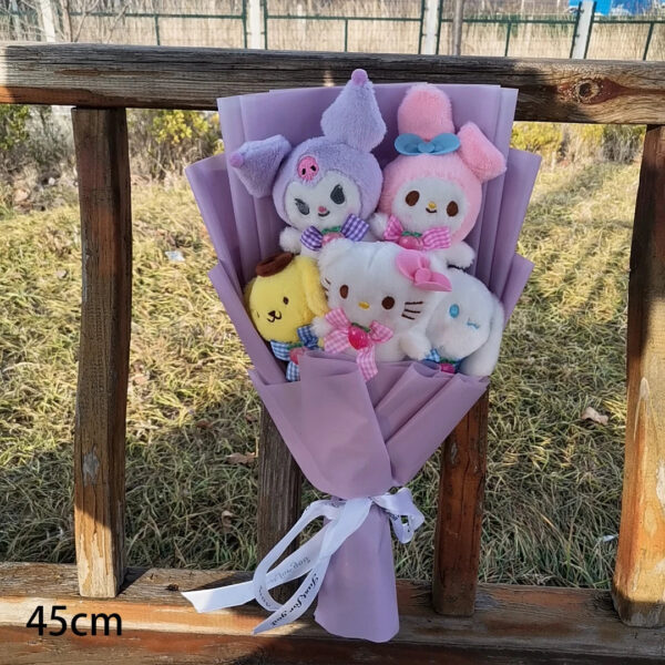 Kuromi My Melody Hello Kitty Cinnamoroll Anime Plush Bouquet Doll Toy Valentine's Day Girls Birthday Christmas Graduation Gift