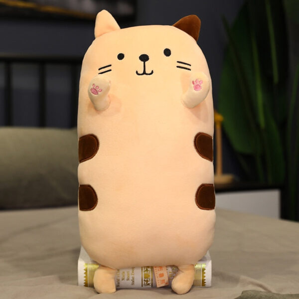 Peluche chat calicot multicolore