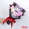 Christma Sanrio Kuromi Hello Kitty Cinnamoroll Cartoon Plush Bouquet Rose Wedding Party Decoration Valentine's Day Gift Promotio