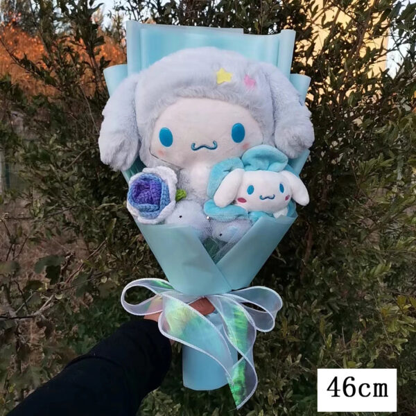 Bouquet de peluches Kuromi,  My Melody, Hello Kitty, Cinnamoroll Sanrio Anime