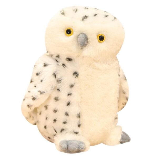 Peluche chouette blanche réaliste