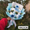 Creative Bouquet Knitted Roses Carnations Flowers Hand-Knitted Birthday Crochet Teacher's Day Valentine Christmas Gifts