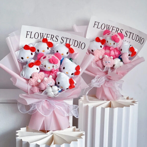 S9b3bc09585af4589be3e2f67e2b1feda0.jpg Anime KT Cat Plush Dolls Toys Cartoon Creative Bouquet Stuffed Animals Christmas Valentine's Day Birthday Halloween Gifts