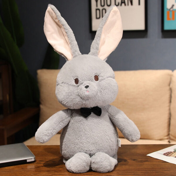 Peluche lapin avec nœud papillon