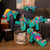Peluches caméléon colorées