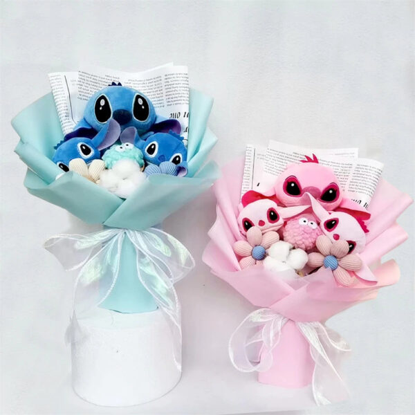 Sba04bed0ec12487bab23ab670cbad9dfo.jpg Anime Stitch Flower Bouquet Cartoon Lilo Stitch Plush Toy Doll Bouquet Children Xmas Birthday Valentine Graduation Gift
